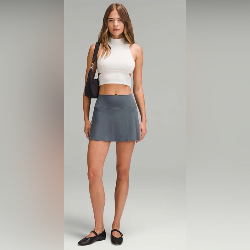 LULULEMON Align High-Rise Oil Grey Skirt Size:0